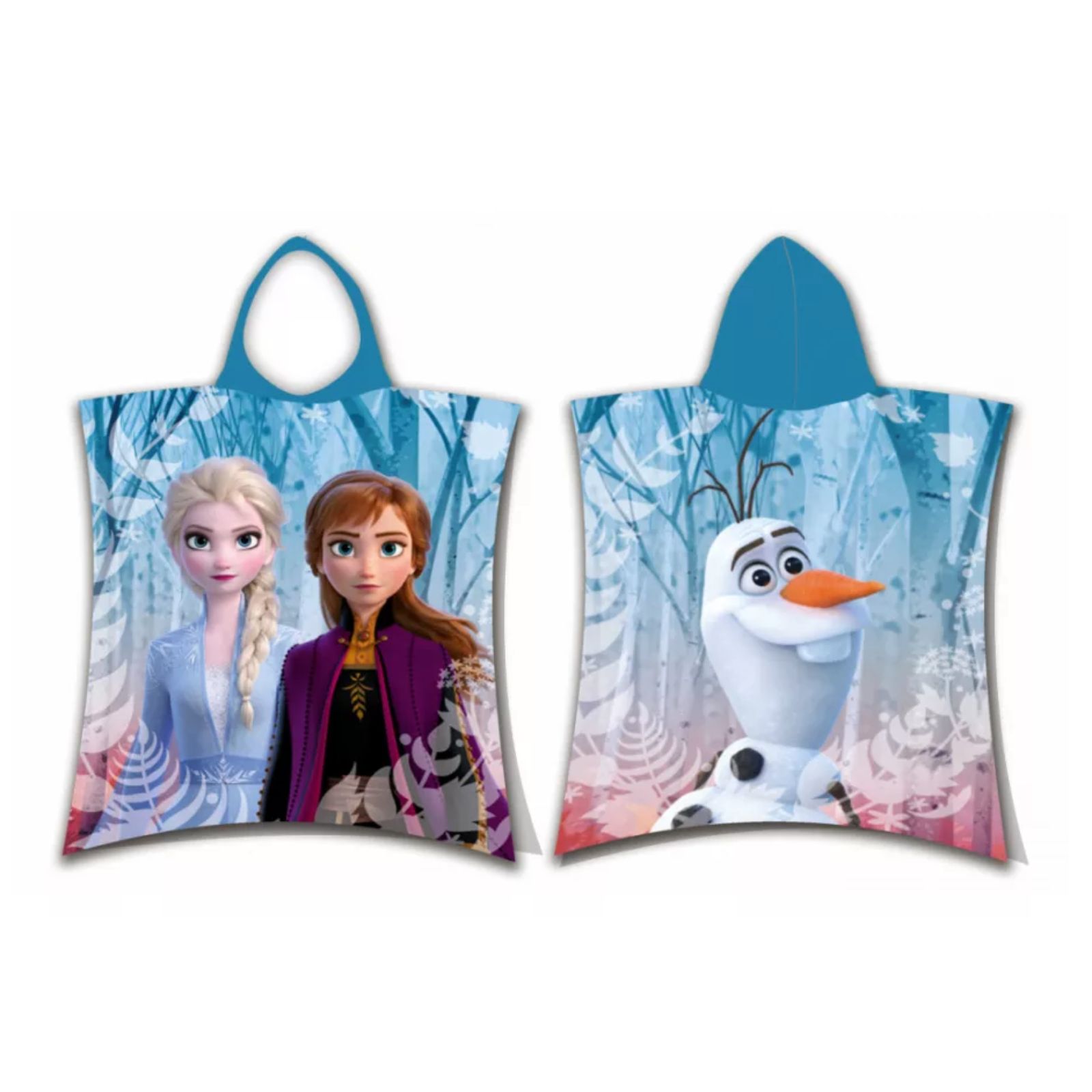Elsa e Anna Disney Frozen WD17733 Poncho da bagno con cappuccio in cotone Multicolore 60 x 120 cm 